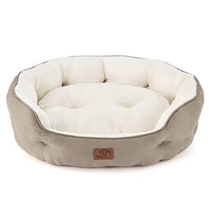 Round Dog Bed Sofa for Medium Dogs with Slip-Resistant Bottom