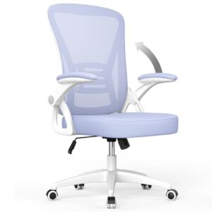 Height Adjustable Office Desk Chair Executive Swivel Computer Chair with Padded Seat Cushion for Home/Office-Purple