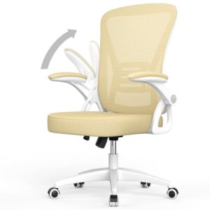 Mid Back Ergonomic Desk Chair with Flip-up Armrest