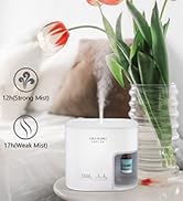 ASAKUKI 150ml Essential Oil Diffuser Aromatherapy Metal Ultrasonic Cool Mist Humidifier Waterless...