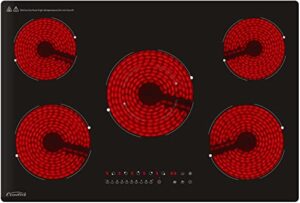 Built in Black Glass 5 Burners Electric Cookers Hob