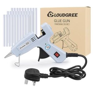 Cloudgree 20W Mini Glue Guns Hot Melt Glue Gun with 30pcs 7mm x 100mm Glue Sticks for Crafting