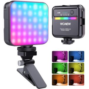 LED Phone Light with 360° Full Color CRI 95+ Dimmable 2500K-8500K