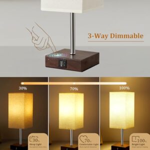 Touch Control Table Lamp with USB A+C Charging Ports