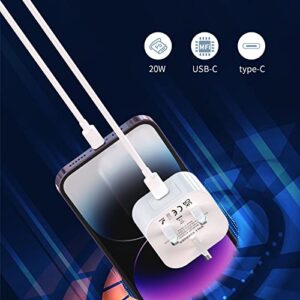 USB C PD Wall Charger Plug and 6/6FT iPhone Charger Cable Compatible iPhone14 13 12 11 Pro/Pro Max/Plus