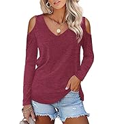 womens cold shoulder t-shirts ladies tops 