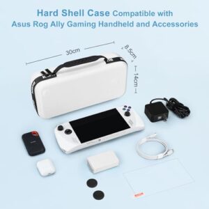 Hard Shell Travel Protective Storage Bag Fits for Rog Alloy and Accessories(White)