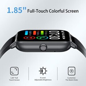 1.85"Fitness Tracker with 100+Sports Modes Step Counter Heart Rate Sleep Monitor Fitness Watch IP68 Waterproof Activity Trackers Smartwatch for Android iOS