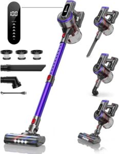 450W/38kpa Powerful Cordless Stick Cleaner with Large Touch Display