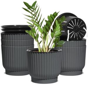 Plastic Plant Pots with Holder