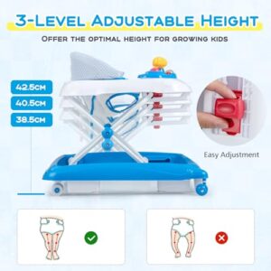 4 in 1 Foldable Toddler Push Along Walker with Wheels