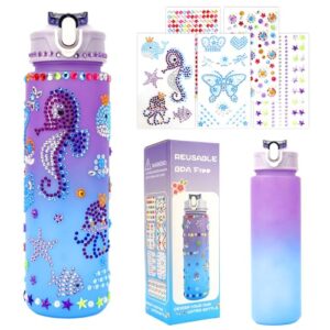 Decorate Your Own Water Bottle Kits for Girls Age 4-6-8-10-12