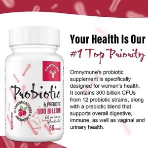 12 Diverse Strains + Prebiotic - Women's Probiotics for Daily Digestive