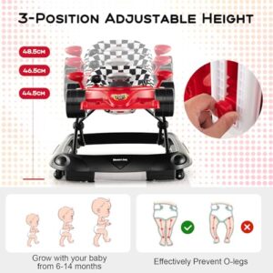 Foldable Activity Push Walkers with Adjustable Height