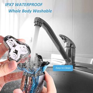 Mens Electric Razors Cordless USB Rechargeable Rotary Shaver with Pop-up Trimmer and Travel Lock