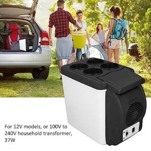 Car Fridge Portable Electric Cool Box Mini Fridge Portable Power Cooler Small Fridge for Bedrooms Cars Offices Travel Skincare Makeup