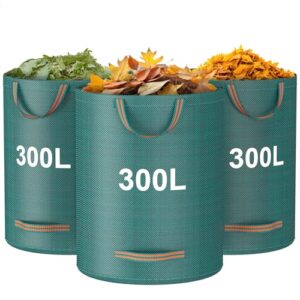 300L x 3 Garden Bags Heavy Duty with Handles