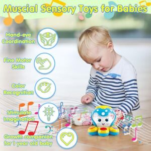 Montessori Gifts for 1-2 Year Old Girls Boys Toddler 1st Birthday Presents Early Educational Sound Toy Crawling Learning Tummy Time Toy Fine Motor Skills Toy