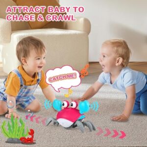 Crab Baby Toys for 0-6 Months Gifts With Light & Music