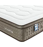 Inofia Mattress,12 Inch Memory Foam Sprung Mattress,Sleep Cool and Supportive,Pressure Relieving ...