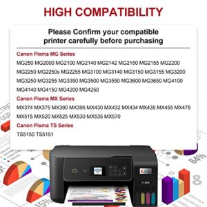 PG-540XL CL-541XL Compatible for Pixma MX475 MG4250 MG3600 MG3150 MG3250 MG3550 MG3650 TS5150 TS5151 (Black & Color)