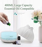 ASAKUKI Essential Oil Diffuser, 500ml Aromatherapy Diffuser with 6*10ml Essential Oils Gift Set, ...