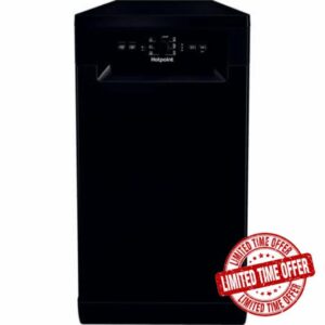 Hotpoint HF9E1B19BUK Slimline Dishwasher - Black - F Rated