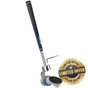 YEZRO Golf Club Attachment for Meta Quest 3 - Aluminum Adjustable VR Weighted Golf Club Handle Accessories for Golf + with Real Grip