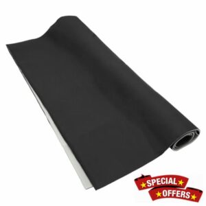 X AUTOHAUX Breathable Mesh Fabric 96" Length x 60" Width Foam Backed for Car Truck RV SUV Interior Trim Protect Aging Broken Faded DIY Repair Replacement Black