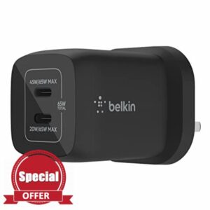Belkin 65W Dual USB Type C Wall Charger