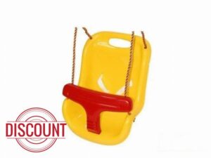 Children Deluxe High Back Baby Swing Seat perfect for Garden Swings and Climbing Frames Playground equipment (Yellow)