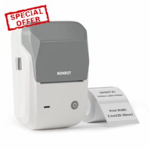 NIIMBOT B1 Label Maker Machine with 1 Roll Starter Tape
