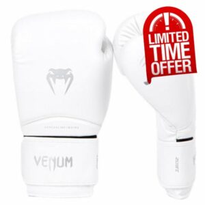Venum Contender Boxing Gloves 1.5 - White/Silver - 16 Oz