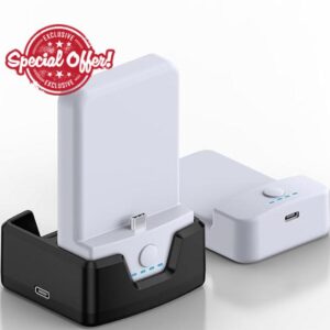 2x7500mAh Rechargeable Battery Packs and Charging Dock, for Meta Quest 2 Accessories Noiposi Head Strap