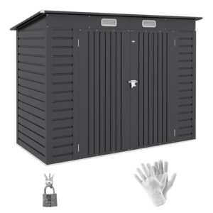 Outdoor Storage Shed with Double Doors and 2 Vents