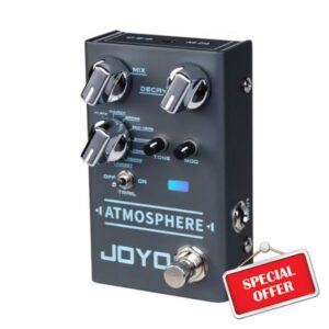 JOYO Reverb Pedal 9 Digital Reverb Types with Modulation and Trail Function for Electric Guitar Effect (Atmosphere R-14)