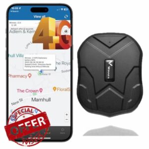 Winnes GPS Tracker Car without Subscription Magnetic Vehicle GPS Tracker 4G No Monthly Fee Long Life Wireless GPS Tracker Android iOS Car Tracker Big Battery Multiple Alerts