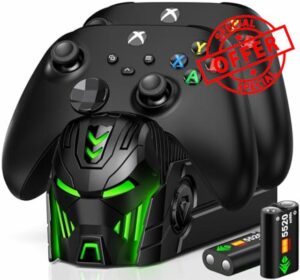 HASACOOL Controller Charging Dock with 2x5520mWh Rechargeable Battery Packs for Xbox One/Xbox Series X/S