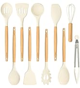 CAROTE Kitchen Utensil Set, Silicone Cooking Utensils Set, Heat Resistance Cooking Tools Spatula ...