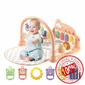 Baby Gym Play Mat | Interactive Sensory Play Piano Gym with Light and Music | Learning Toy Smart Stages