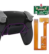 eXtremeRate Galactic Purple Rubberized Grip Programable RISE Remap Kit for ps5 Controller BDM-030...