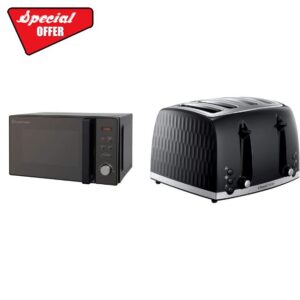 Russell Hobbs RHM2076B 20 Litre 800 W Black Digital Solo Microwave with 5 Power Levels