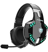 YOTMS PS4 Gaming Headset for PS5, PC, Switch, G2000 Pro Bluetooth Wireless Over Ear Headphones fo...