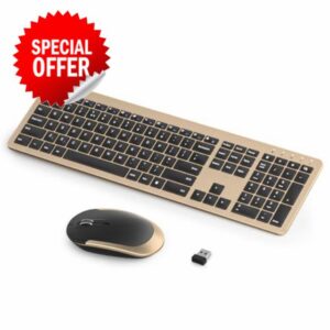 Wireless Rechargeable Keyboard and Mouse Set