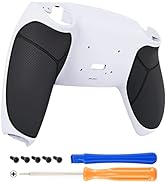 White Performance Rubberized Grip Redesigned Back Shell for PS5 Controller eXtremerate Rise & RIS...