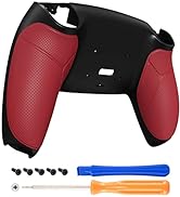 Black Performance Rubberized Grip Redesigned Back Shell for PS5 Controller eXtremerate Rise & RIS...