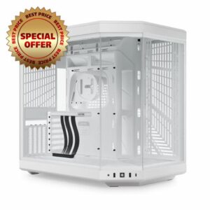 HYTE Y70 Upgraded Modern Aesthetic Dual Chamber Panoramic Tempered Glass Mid-Tower ATX Computer Gaming Case with PCIE 4.0 Riser Cable Included