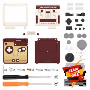 IPS Ready Upgraded eXtremeRate Classic FC Style Custom Replacement Housing Shell for Gameboy Advance SP GBA SP – Compatible with Both IPS & Standard LCD – Console & Screen NOT Included