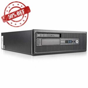 HP EliteDesk 800 G1 SFF Quad Core i5-4570 3.20GHz 8GB 256GB SSD DVDRW WiFi Windows 10 Professional Desktop PC Computer (Renewed)