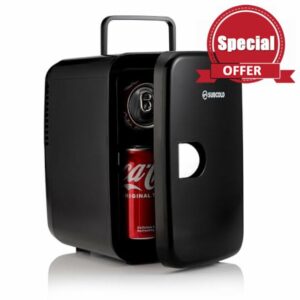 Subcold Style4 Compact Mini Fridge | Super Quiet & Portable Mini Fridge for Bedrooms | Drinks